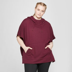 C9 hooded Poncho - Dark Berry Purple